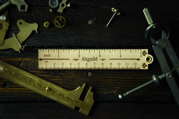 Leather vintage ruler